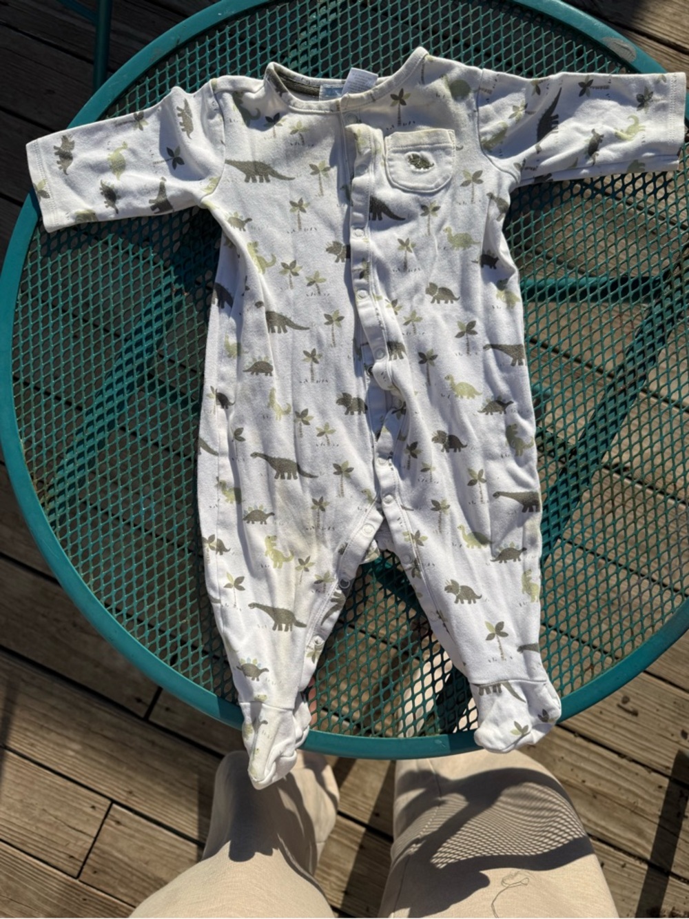 3-6mo dinosaur footie pajama